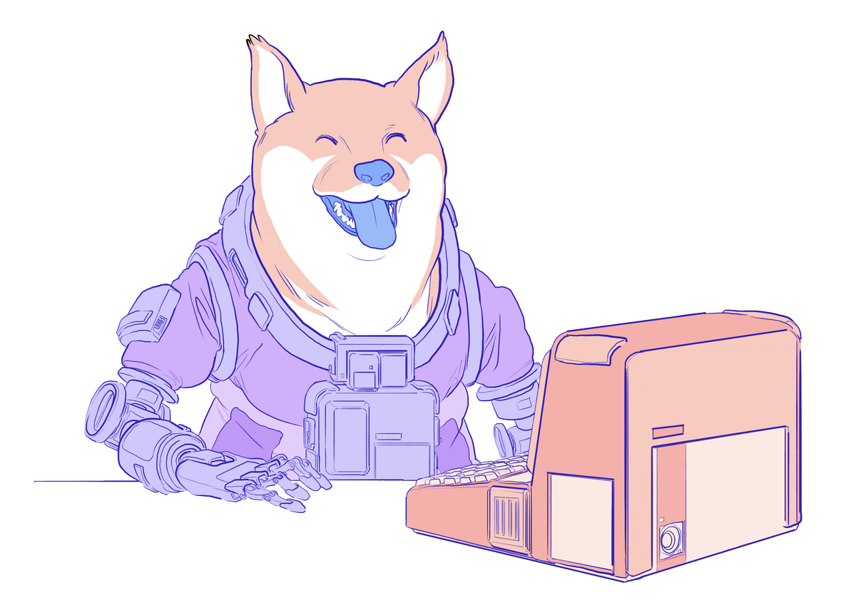 Ilustración de un doge.
