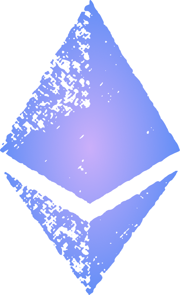 Una ilustración de una mano creando el logo de ETH hecho de bloques de Lego